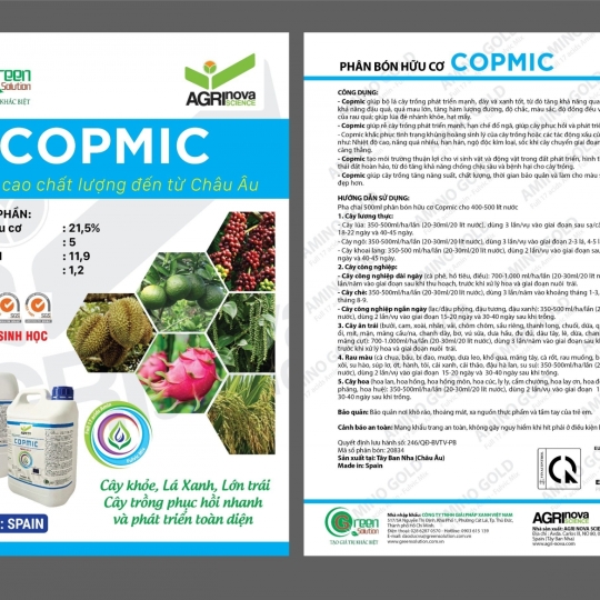 Phân bón hữu cơ - Copmic (20L) - Spain